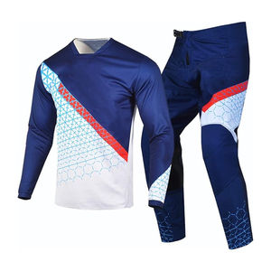 Combinaisons de motocross personnalisées OEM, logo imprimé, vêtements de course haute performance, séchage rapide, respirant, grandes tailles, nouveau maillot de course - Product Image 1