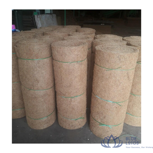 Tapis d'entrée en fibre de coco à poils ras, fait main, le plus vendu, pour usage domestique et extérieur, anti-salissures, Blue Lotus - Product Image 1