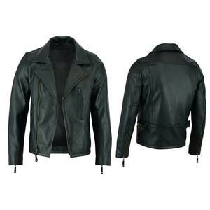 Chaqueta de cuero de motorista de piel de vaca auténtica para mujer, abrigo de moda con cremallera completa con estilo de Moto, nombre del equipo de carreras, talla XL para adultos - Product Image 6