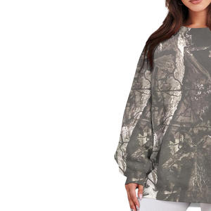 Sudadera de Invierno para Mujer, con Estampado de Camuflaje, Forro de Algodón-Poliéster Transpirable, Diseño en Relieve, Color Sólido, Personalizable - Product Image 2