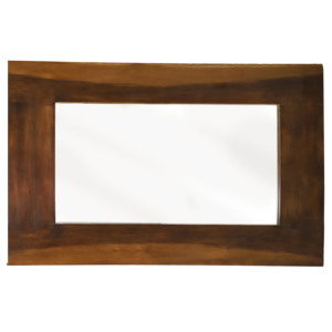 Handcrafted Mango Wood <b>Framed</b> Wall Mirror Cognac Brown | Wholesale Home Decor - Product Image 1