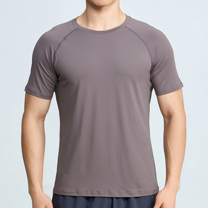 Loose and Breathable Thin Design 100% Cotton Dark Colors Custom Front Logo Men's Short Sleeve Regular Fit Quick Dry <b>Tshirt</b> - Product Image 3