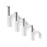 ELEHK Gestion de câbles multifonctionnelle, pince en plastique PE, support de câble électrique, clips de câble circulaires