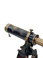 Télescope en laiton noir finition antique avec support en bois de style antique, télescopes artisanaux à vendre par les exportateurs