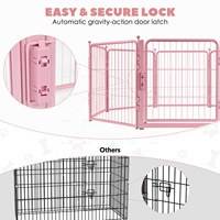 Clôture pour chien en tube carré en fer robuste, pliable et démontable, structure robuste pour les activités des animaux de compagnie dans la cour familiale