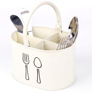 Porta cubiertos cilíndrico de metal con diseño de tenedor y cuchara para almacenamiento en la cocina, estilo minimalista, tipo vertical. - Product Image 5