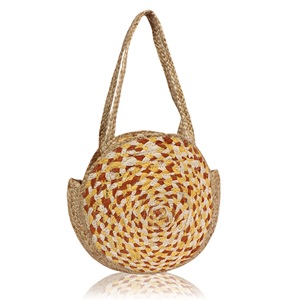 Bolso de Playa Mini de Yute Estilo Bohemio 2026, Color Verde Sólido, Cierre Abierto, Moderno, para Fiestas y Playa, para Mujer - Product Image 3