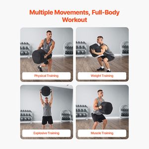 Sacco da Allenamento in PVC Resistente con Peso di 45 kg/100 Libbre, Borsa per Fitness e Cross Training, Sacchi Ponderati da 20 kg con Maniglie - Product Image 4