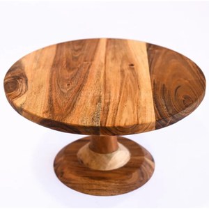 Premium Wooden <b>Cake</b> Stand with Hand Carved Scrollwork Vintage Pedestal for <b>Wedding</b> Birthday & Party Dessert Table Decor - Product Image 6