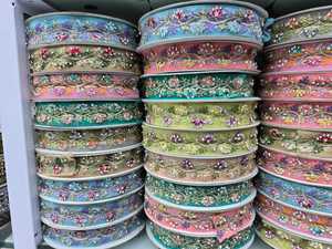 Garment Accessories Colored Ethnic Clothes Material Sewing GUIPURE Lace Trims Metallic Upholstery <b>Webbing</b> Ribbon Lace Embroidery - Product Image 3