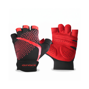 Unisex Red Half-<b>Finger</b> Fitness Gloves Breathable Non-Slip Weight Lifting Gym Training - Product Image 1