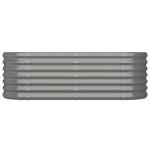 Lit surélevé de jardin en acier enduit de poudre grise 44.9 "x 15.7" x 14.2" - Product Image 3