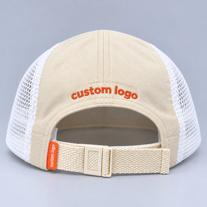 Gorra deportiva ligera de malla de 5 paneles personalizada para correr, con parche de cuero y logotipo, venta al por mayor, fabricante de Vietnam, OEM ODM, accesorios para la cabeza - Product Image 4