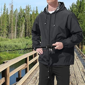 Men's Waterproof Rain <b>Jacket</b> Lightweight <b>Packable</b> Hooded Raincoat Windbreaker for Running Hiking Cycling Travel Outdoor Sports - Product Image 5