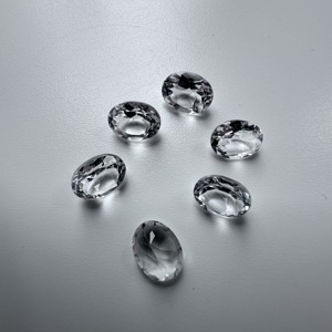 Topacio Blanco Natural, Corte Oval Facetado, Piedra Preciosa Suelta de 5x3 a 10x12MM, Brillo Brillante para Joyería, Venta al Por Mayor - Product Image 6