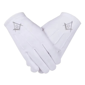 Guantes Masónicos de Algodón 2026, Guantes de Regalia Masónica, Nuevo Modelo, Cómodos, Ajustables para Hombre - Product Image 4