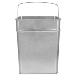 Poubelle de nouvelle conception en fer galvanisé pour déchets intérieurs et extérieurs, poubelle de recyclage en métal artisanal avec poignée en bois - Product Image 2