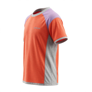AMKOOR เสื้อยืดกีฬาสีส้มสีม่วงสีเทาสำหรับผู้ชายและผู้หญิง โพลีเอสเตอร์ระบายอากาศได้ดี พิมพ์ลายดิจิตอล เสื้อแขนสั้นสำหรับผู้ใหญ่ ชุดกีฬา - Product Image 4