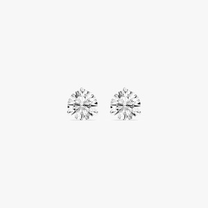 Elegantes Pendientes de Diamante Cultivado en Laboratorio con Engaste de Garra y Parte Trasera Protectora, Tipo Martini, Oro Blanco de 14K, 2.00 Quilates, Corte Brillante, Baño de Rodio - Product Image 1