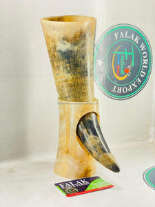 Corne à boire en corne de buffle naturelle polie de qualité viking, écologique, sans danger pour les aliments, cadeau d'affaires par FWE - Product Image 4