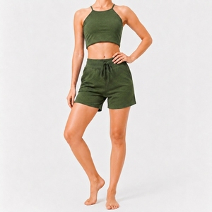 Ensemble décontracté pour femmes, short taille haute et haut court, confortable et décontracté pour l'été - Product Image 1