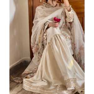 Ropa y accesorios musulmanes tradicionales de diseñador Ropa de fiesta Top Sharara Dupatta - Product Image 5