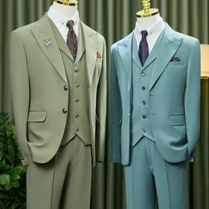 Trajes de Hombre de Lujo, Conjuntos Formales de 3 Piezas, Chaqueta, Pantalones y Chaleco, Trajes Ajustados - Product Image 2