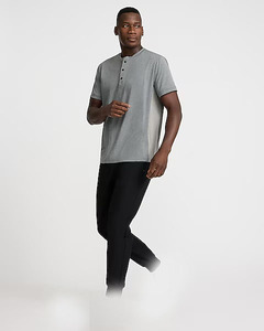 Camisetas Henley Casuales para Hombre, Manga Larga, 100% Algodón, Transpirables, Ecológicas, de Secado Rápido, Personalizables con Botones, para Verano - Product Image 3