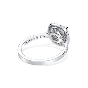 Anillo de moissanita REYES GRA certificado de plata de ley 925 con corte redondo de 1.64 quilates para mujer, joyería original chapada en oro blanco de 14K y 18K - Product Image 4