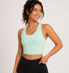 Top Corto Deportivo Personalizado para Mujer, Top Corto de Yoga con Espalda Cruzada, Ropa Deportiva para Mujer, Top Corto para Entrenamiento - Product Image 5