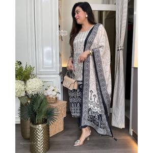 Conjuntos de diseñador para mujer Trending Top-Bottom y Dupatta Elegant Fashion Wear - Product Image 4