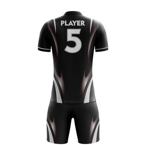 Uniforme de Voleibol de Color Negro Hecho con Material 100% Poliéster, Uniforme de Voleibol Cómodo para Equipos Juveniles en Venta, Servicio OEM - Product Image 2