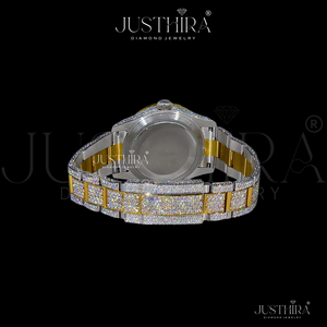 Reloj Deportivo de 41 mm para Hombre, Colección Hip Hop, con Caja de Acero Inoxidable y Logotipo Personalizado, Esfera con Incrustaciones de Diamantes Moissanite Grandes - Product Image 3