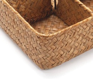 ตะกร้าหญ้าทะเล 6 ช่อง ตะกร้าเก็บของทำมือ ขายส่ง เป็นมิตรกับสิ่งแวดล้อม ผลิตในเวียดนาม - Product Image 3