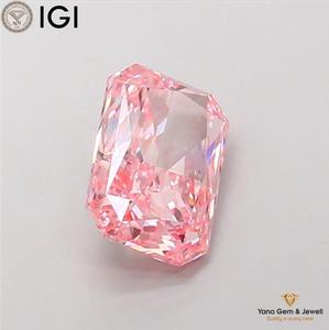 เพชรทรงเรเดียนท์ 2.00 กะรัต พร้อมใบรับรอง IGI เพชร CVD ที่เพาะเลี้ยงในห้องปฏิบัติการ สีชมพูแฟนซีสดใส ความสะอาดระดับ VS2 เหมาะสำหรับทำเครื่องประดับ - Product Image 3