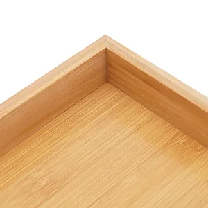 Plateau de service en bois de luxe pour la décoration intérieure britannique, plateau ottoman moderne en bois massif pour table basse, exporté par Zahid au Royaume-Uni - Product Image 3