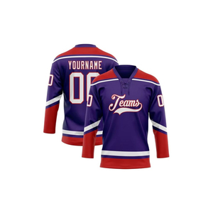 Jersey de Hockey Personalizado con Bordado a Rayas, Uniforme Sublimado para Deportes de Hielo, Logotipo del Equipo OEM, Pantalones con Técnicas de Impresión Personalizadas - Product Image 4