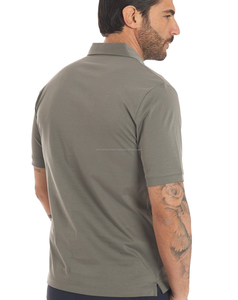 Customized Men's Solid Knitted 100% Cotton for <b>Shirt</b> with <b>Button</b> Down Style <b>Half</b> Sleeve Pricing - Product Image 3