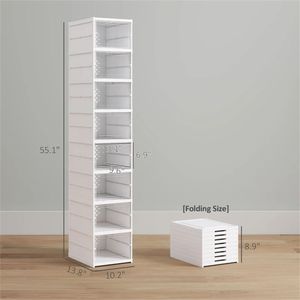 Scatola Portascarpe in Plastica Bianca e Scaffale Portascarpe Versatile dal Design Funzionale - Product Image 6