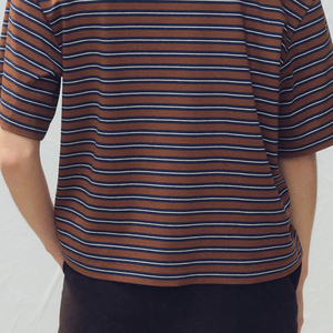 Crew Neck Women <b>Smart</b> Daily Wear Top <b>Stripped</b> Design With Relaxed Fit For Comfortable / Summer Wear With High Quality Material - Product Image 5