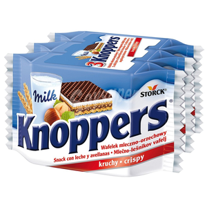 ขนมเวเฟอร์ช็อกโกแลต Knoppers 25 กรัม พร้อมเฮเซลนัทและครีมนม ขายส่งจากผู้ผลิตขนมจำนวนมาก - Product Image 3