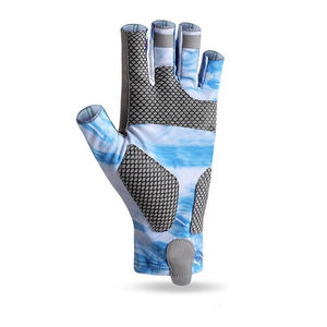 OEM Waterproof Fingerless Fishing Gloves Breathable Lightweight Unisex Outdoor Customized Logo Spandex Material Wholesale Rate - Product Image 3