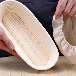 Panier à levain en rotin naturel fait à la main bol à pain décoratif vintage écologique durable durable léger - Product Image 3