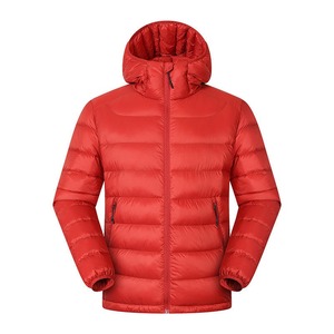 Men Customized Color Hybrid Puffer Jacket Thick Hooded Winter Quilted Streetwear Coat Stand Front Eco-Friendly <b>Windproof</b> - Product Image 3