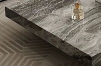 Table basse carrée en marbre gris moderne et exotique, plateau de table, meuble de salon, fournisseur en gros