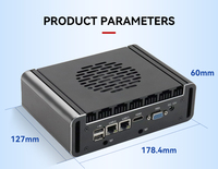 Mini PC Industrial Integrado Sin Ventilador con Carcasa de Aleación de Aluminio Resistente para Operación Continua 24/7, Entrada de CC de 12-36 V, en Stock en Guangdong