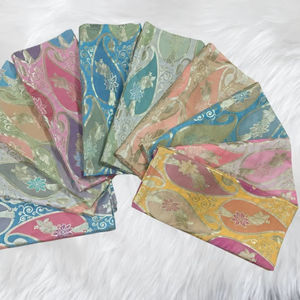 Tela Brocada Rangkat de Seda 100% Orgánica de Alta Calidad, con Patrón Jacquard, Ecológica, de Peso Medio, para Vestidos de Novia y Niñas - Product Image 1