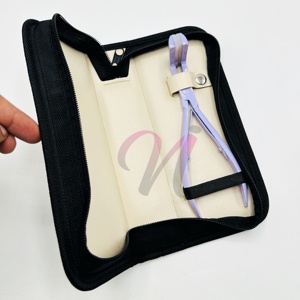 Pinzas para Extensiones de Cabello con Cinta Adhesiva, Color Morado, con Estuche, Pinzas para Aplicación y Sellado de Extensiones de Cabello - Product Image 2