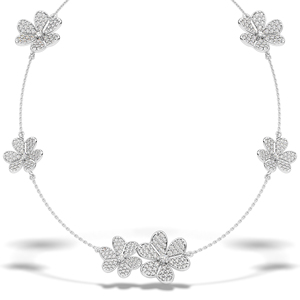 Trendy Design Round Cut Diamond Necklace with Chain Natural Diamond Necklace with IGI Certified Diamond Necklace for Women - Product Image 2