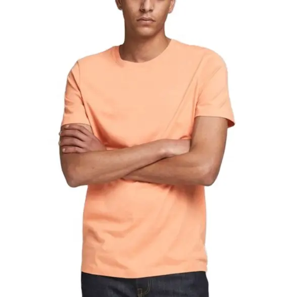 綿100% カスタマイズカラーグラフィックプリントプレーンブランクTシャツクルーネックTシャツ